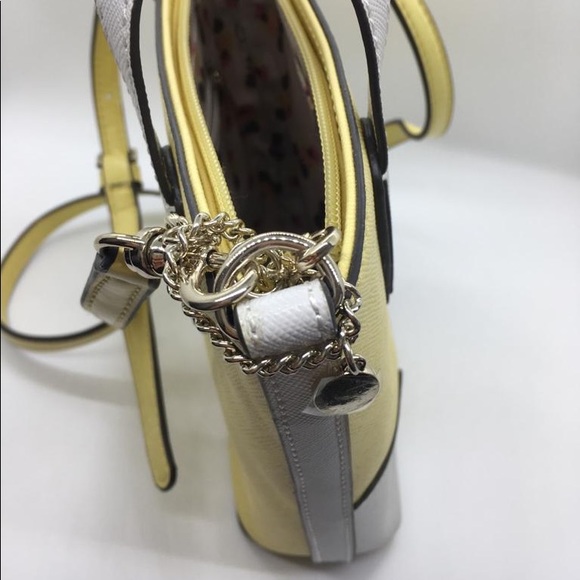 Yellow and White Guess Mini Crossbody Bag - Picture 6 of 16
